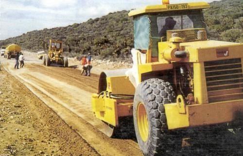 Compactación del firme con rodillo